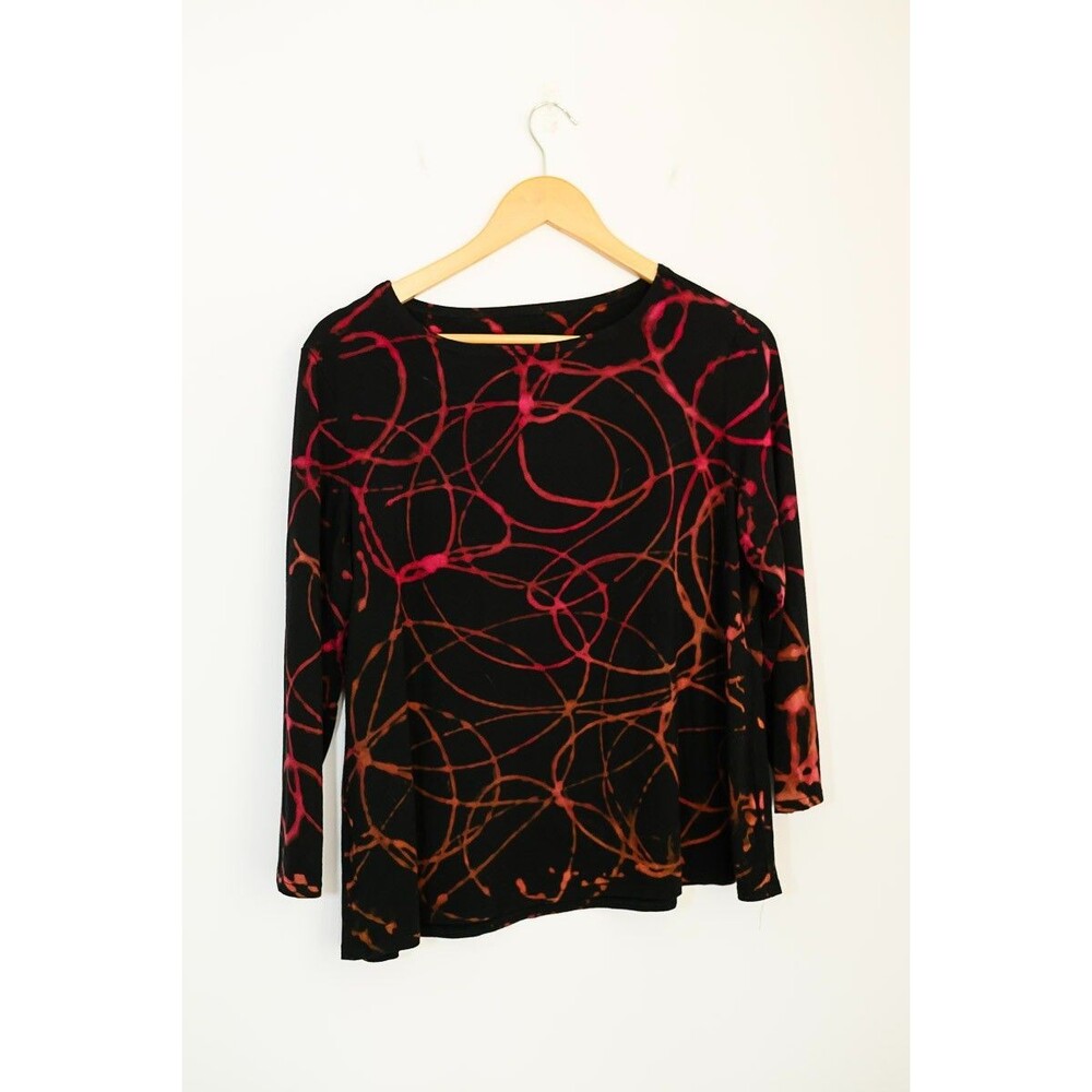 Marva Lina Top L Longsleeve Tee Shirt abstract tie-dye